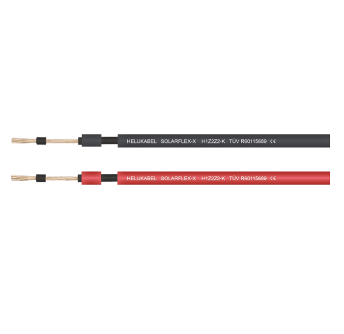 Solelkabel 4 mm2 1 500 V DC Helukabel SOLARFLEX CE-mörkt EN50618